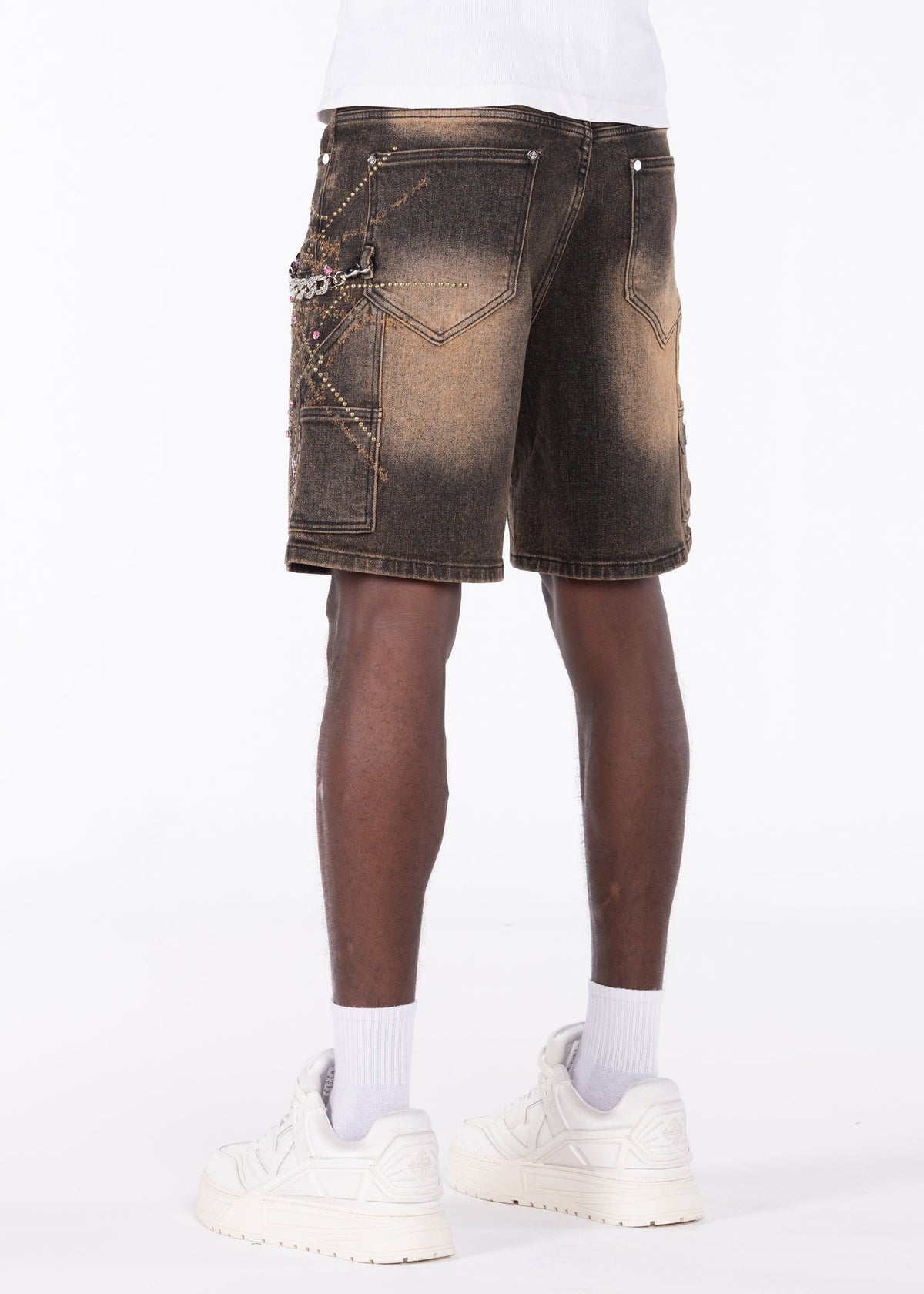 GUAPI Vintage Brown Spider Shorts