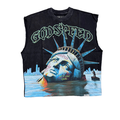 GODSPEED NEW YORK SUNKEN LIBERTY SLEEVELESS black