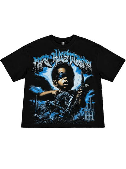LIFE HUSTLERS WARRIOR GIRL BLACK TEE