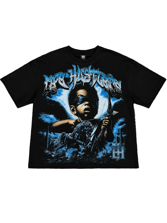 LIFE HUSTLERS WARRIOR GIRL BLACK TEE