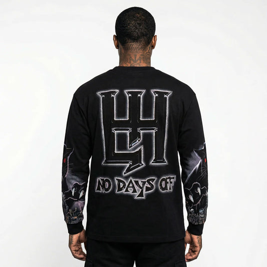 LIFE HUSTLERS BLACK PANTHER LONG SLEEVE TEE