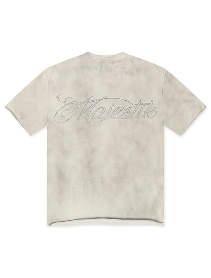 MAJESTIK BABY ANGEL FRENCH TERRY TEE - OFF WHITE
