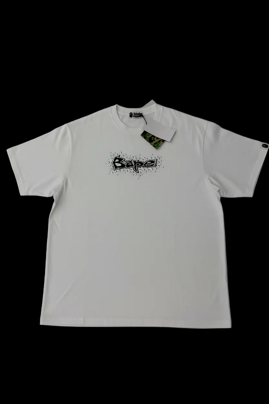 BAPE STUDS LOGO RELAXED FIT T SHIRT WHITE