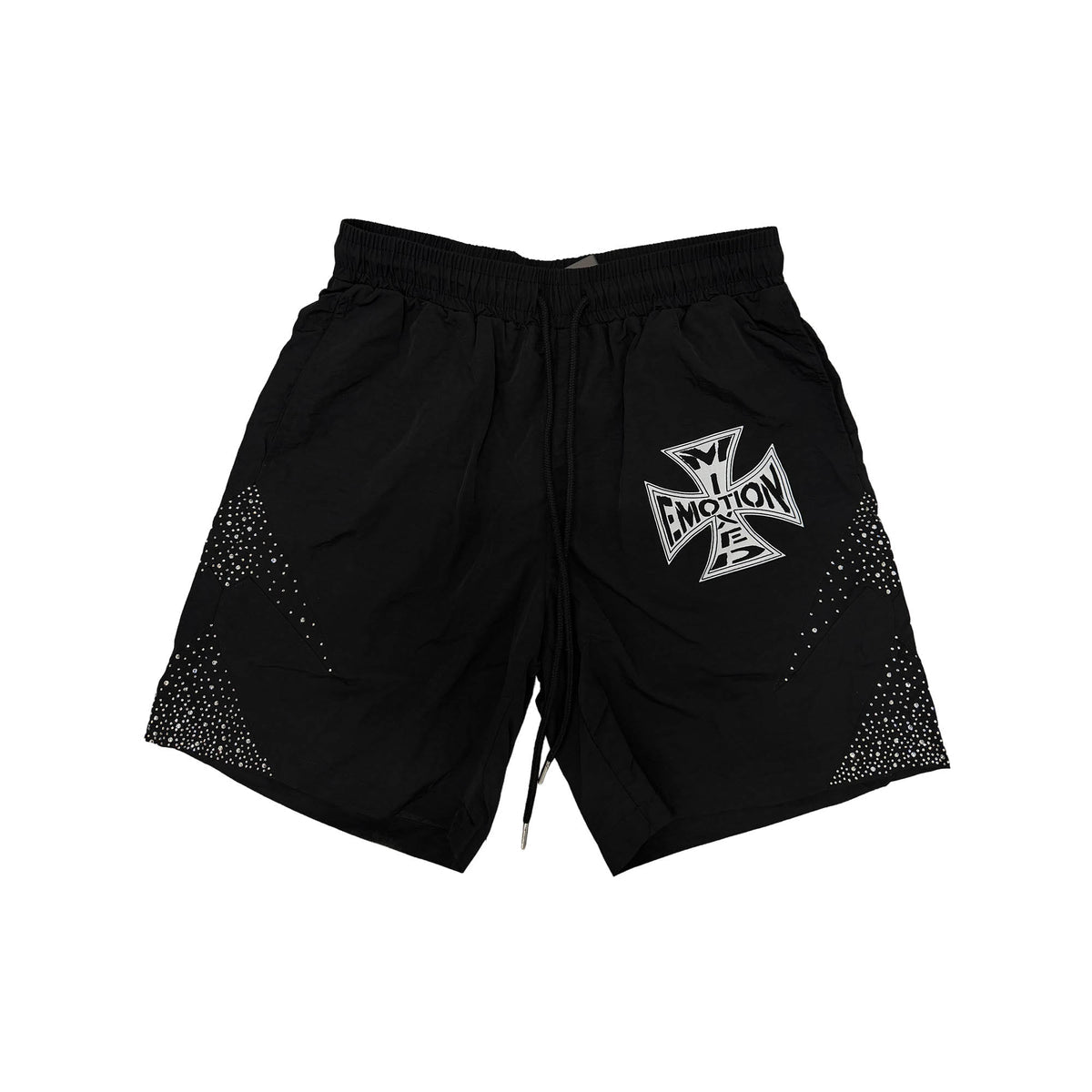 MIXED EMOTION BLACK NYLON SHORT