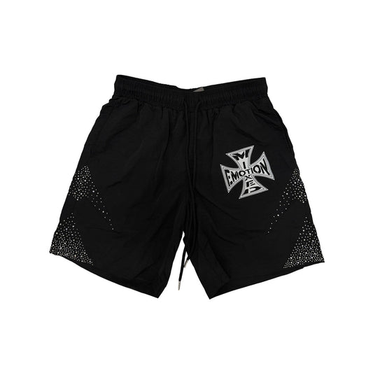 MIXED EMOTION BLACK NYLON SHORT