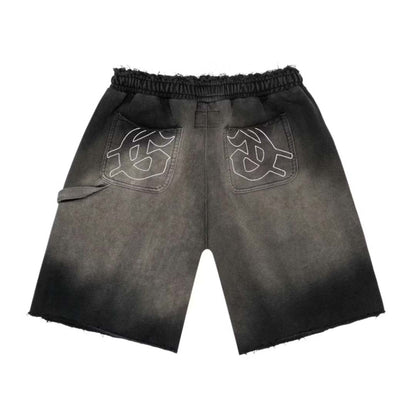 GODSPEED CARPENTER DISTRESSED SHORTS (BLACK SUN FADE)