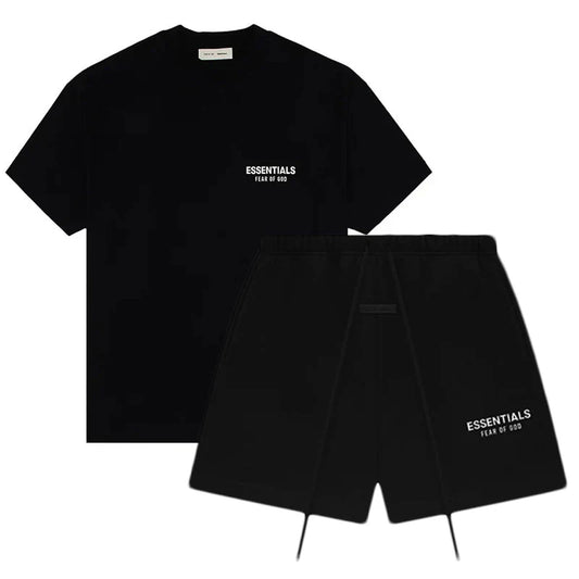 Fear of God Essentials black - Short + T shirt Sets