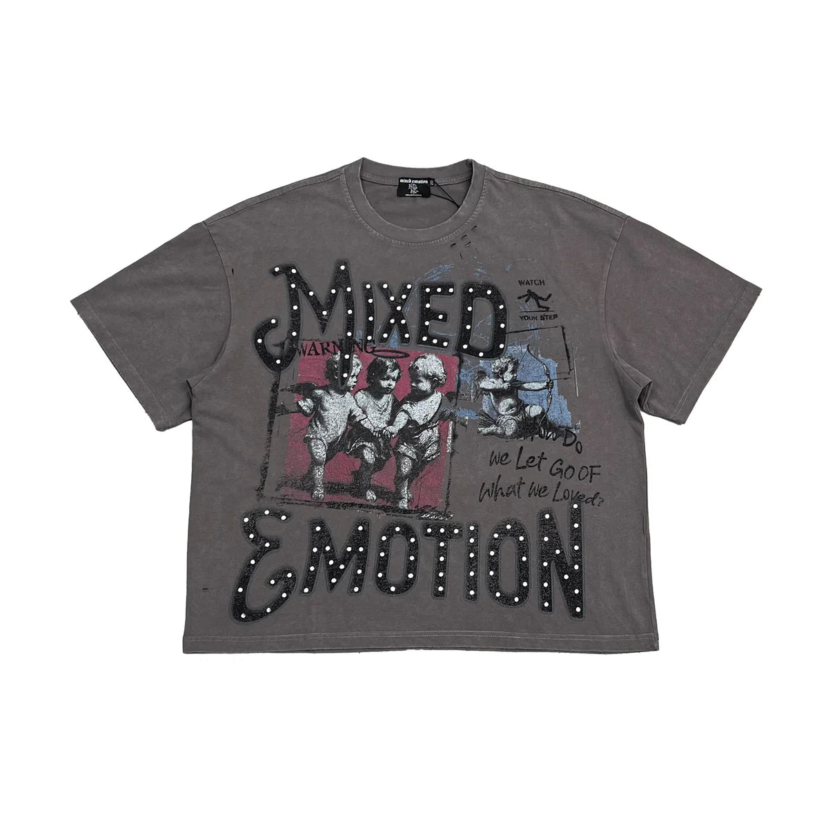 MIXED EMOTION GREY FRIENDS TEE