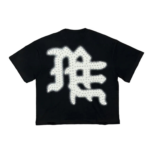 Mixed Emotion Black “end” rhinestone tee