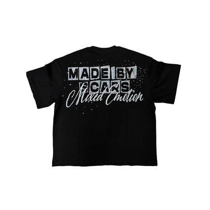 Mixed Emotion Black”Scar” tee