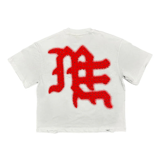 Mixed Emotion Red “End” Rhinestone tee