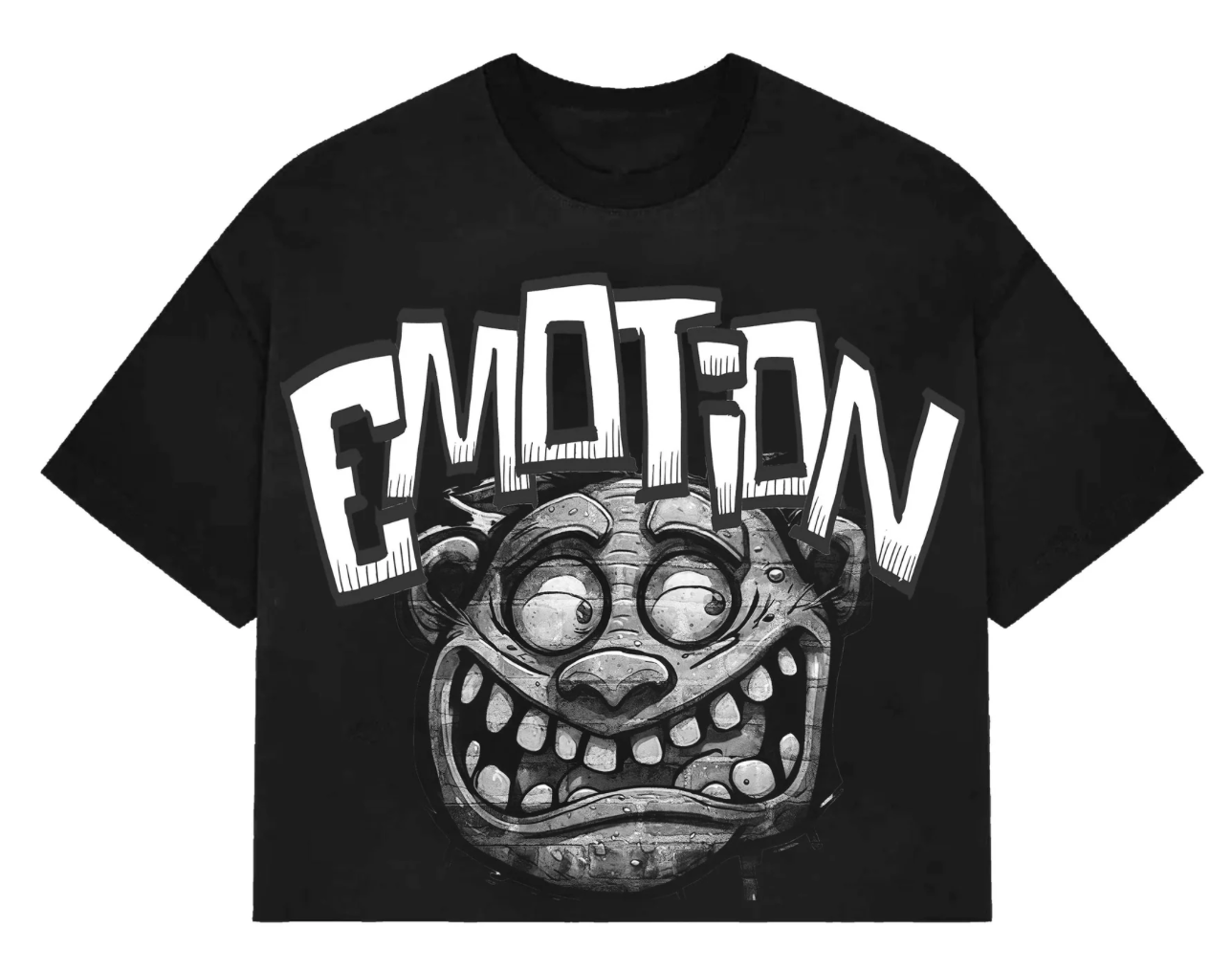 Mixed emotion Monster Cropped Tee