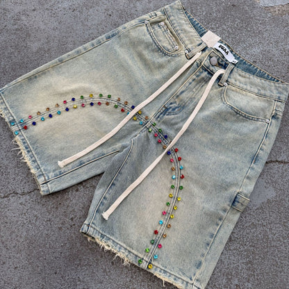 DUAA BOOMING U STONE DENIM SHORT