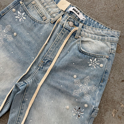 DUAA REWARD ICE STONE DENIM SHORT