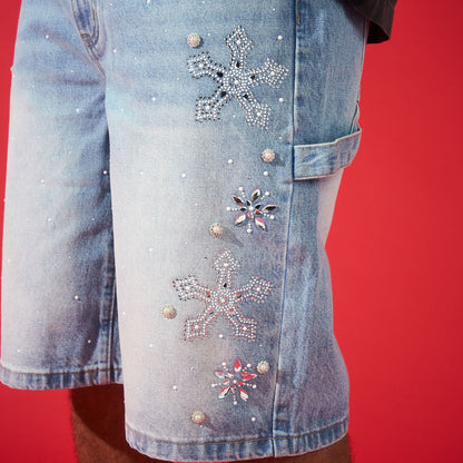 DUAA REWARD ICE STONE DENIM SHORT