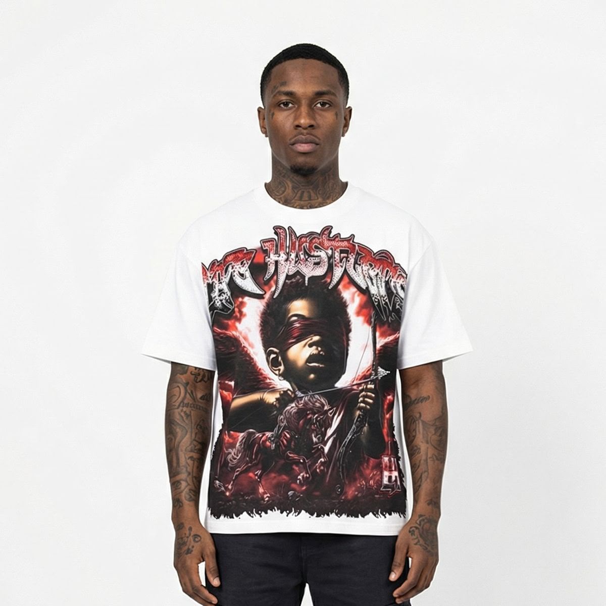 LIFE HUSTLERS WHITE TEE WARRIOR