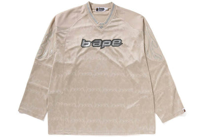 BAPE Flame Football Jersey Beige