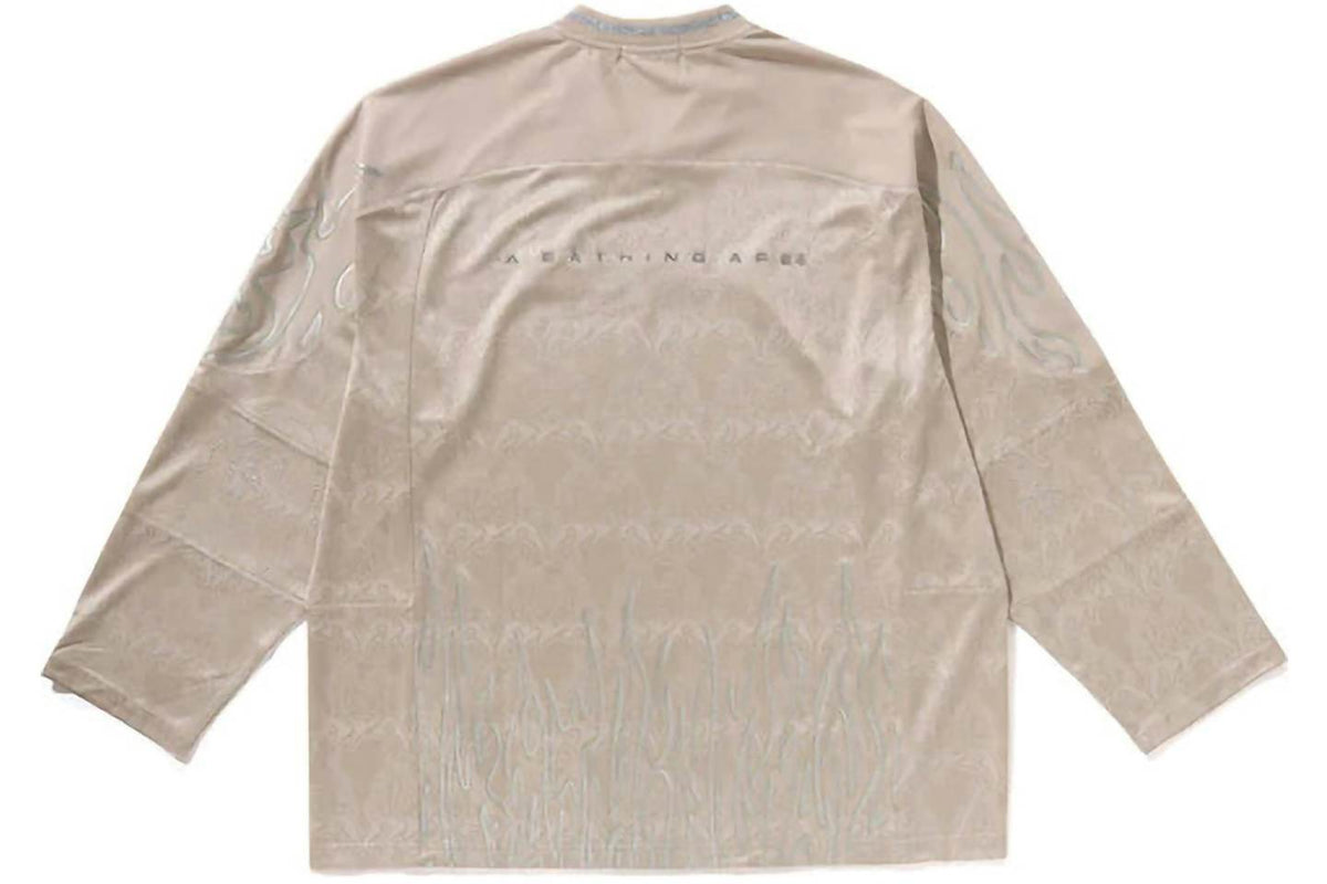 BAPE Flame Football Jersey Beige