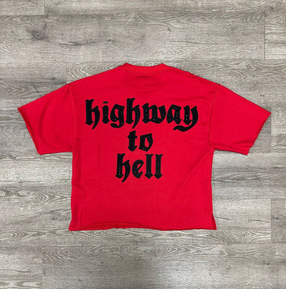 MEN BKYS HIGHWAY TO HELL F-TERRY CROPPED T-SHIRT
