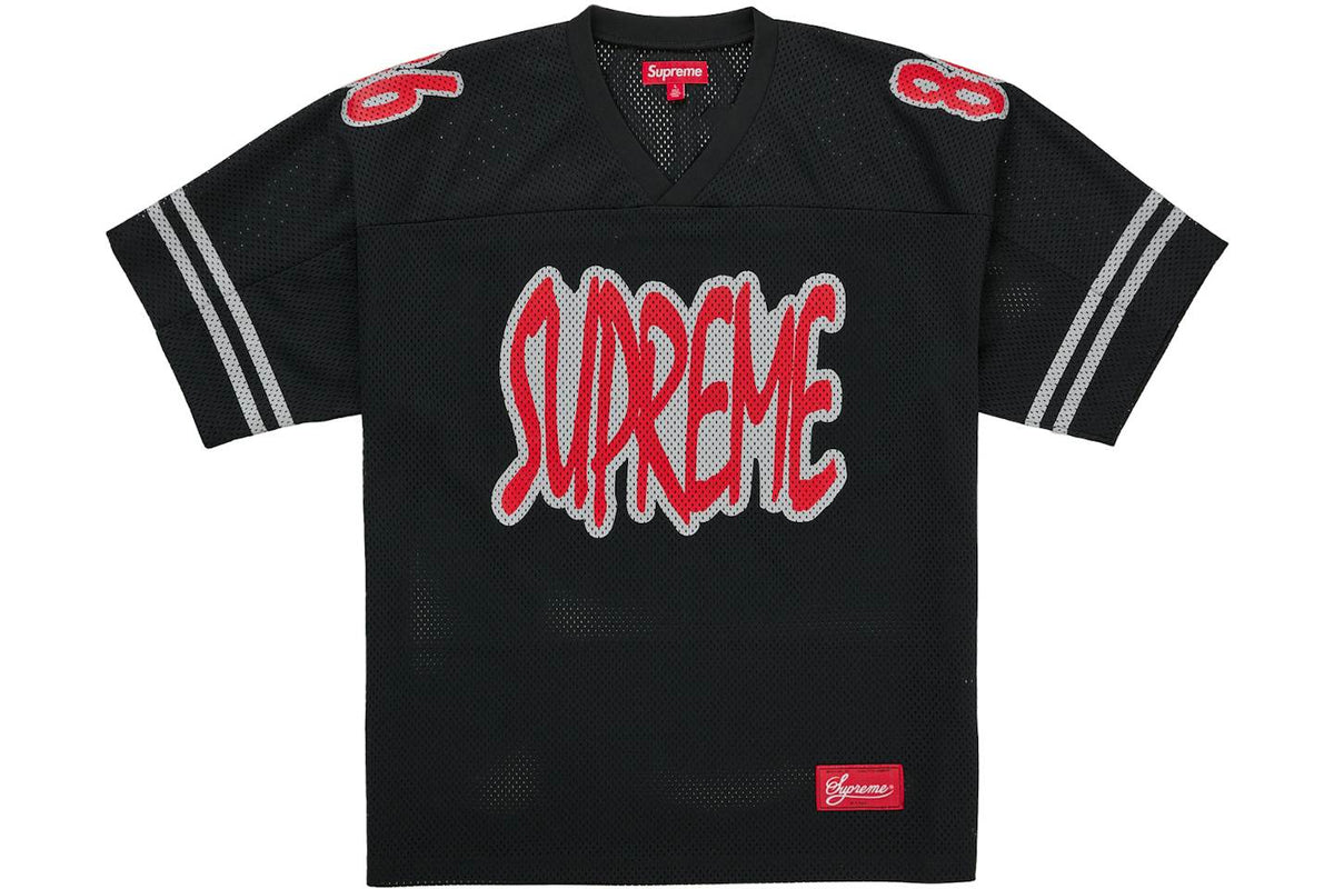 Supreme Reflective Football Jersey BLACK