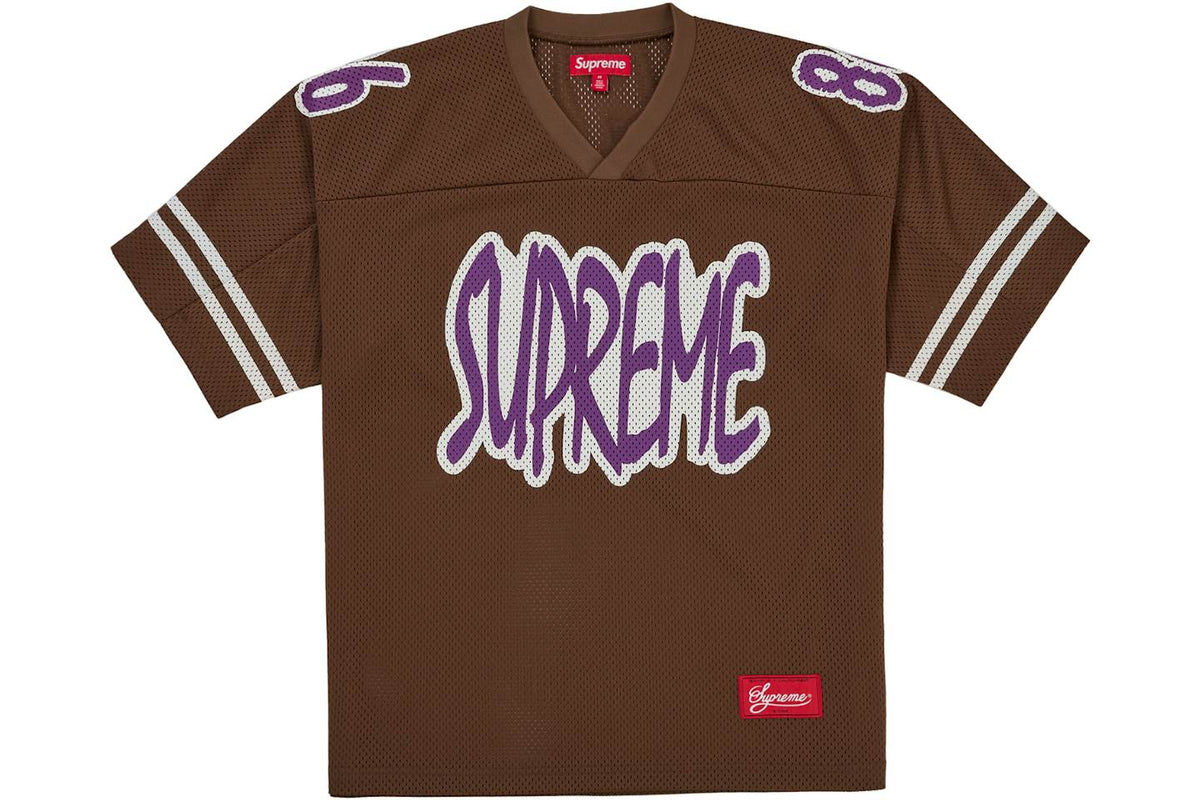 Supreme Reflective Football Jersey BROWN