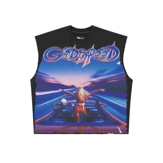 Godspeed Fun Black Wash Sleeveless