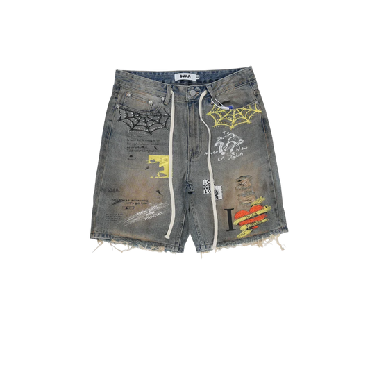 DUAA - SUNSET BLUE SHORT SHORTS - BLUE