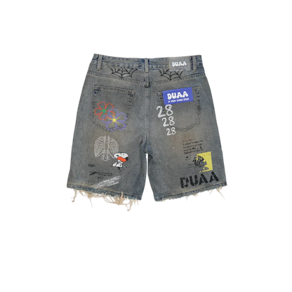 DUAA - SUNSET BLUE SHORT SHORTS - BLUE