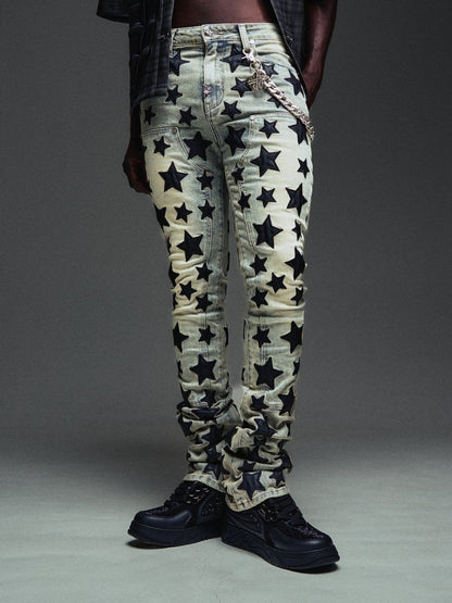 GUAPI JEANS Vintage Blue Stars Denim V2