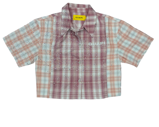 GUAPI women Eclipse Plaid Shirt