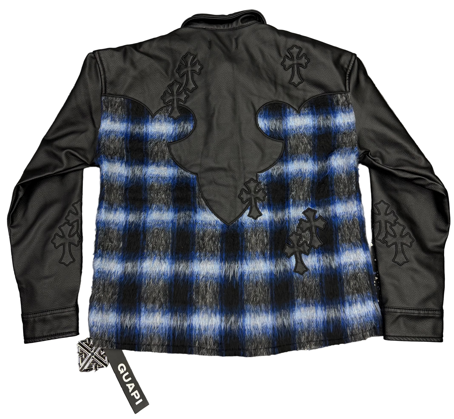 GUAPI Midnight Sky Cross Patch Button Jacket