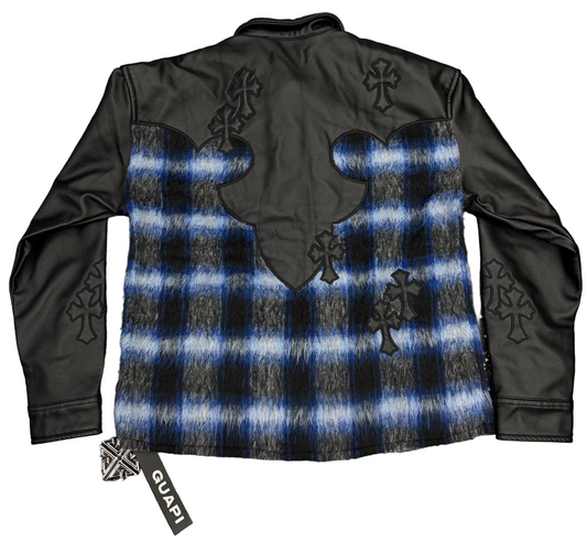 GUAPI Midnight Sky Cross Patch Button Jacket