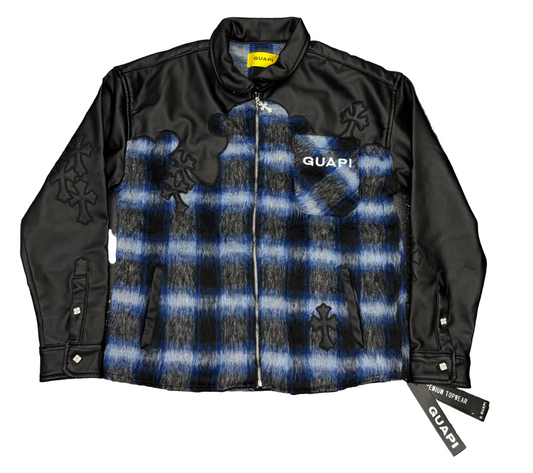 GUAPI Midnight Sky Cross Patch Button Jacket