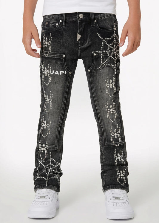 GUAPI Obsidian Black Spider Kids Denim