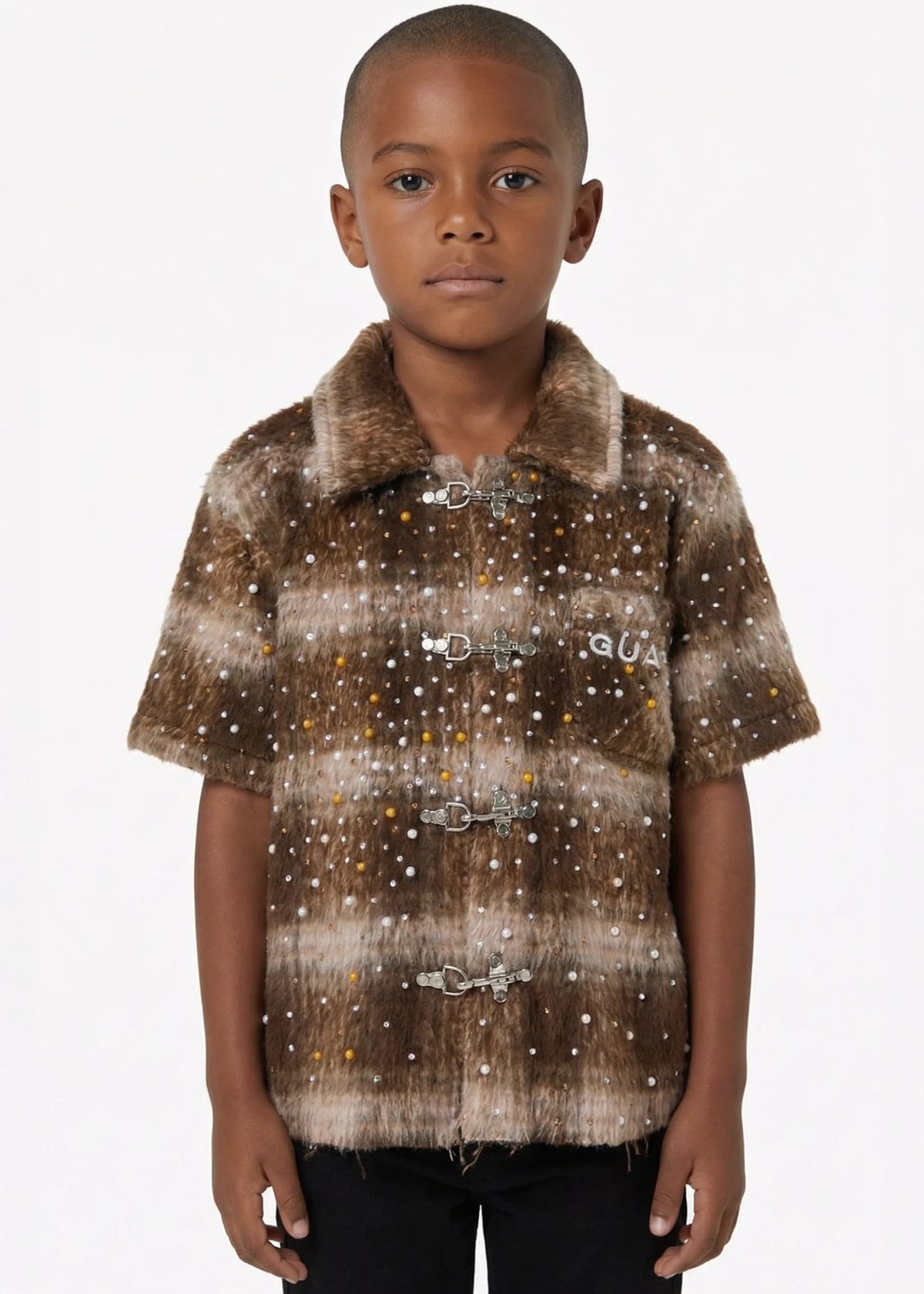 GUAPI Kids Brown Rivet Fury Shirt