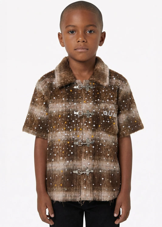 GUAPI Kids Brown Rivet Fury Shirt