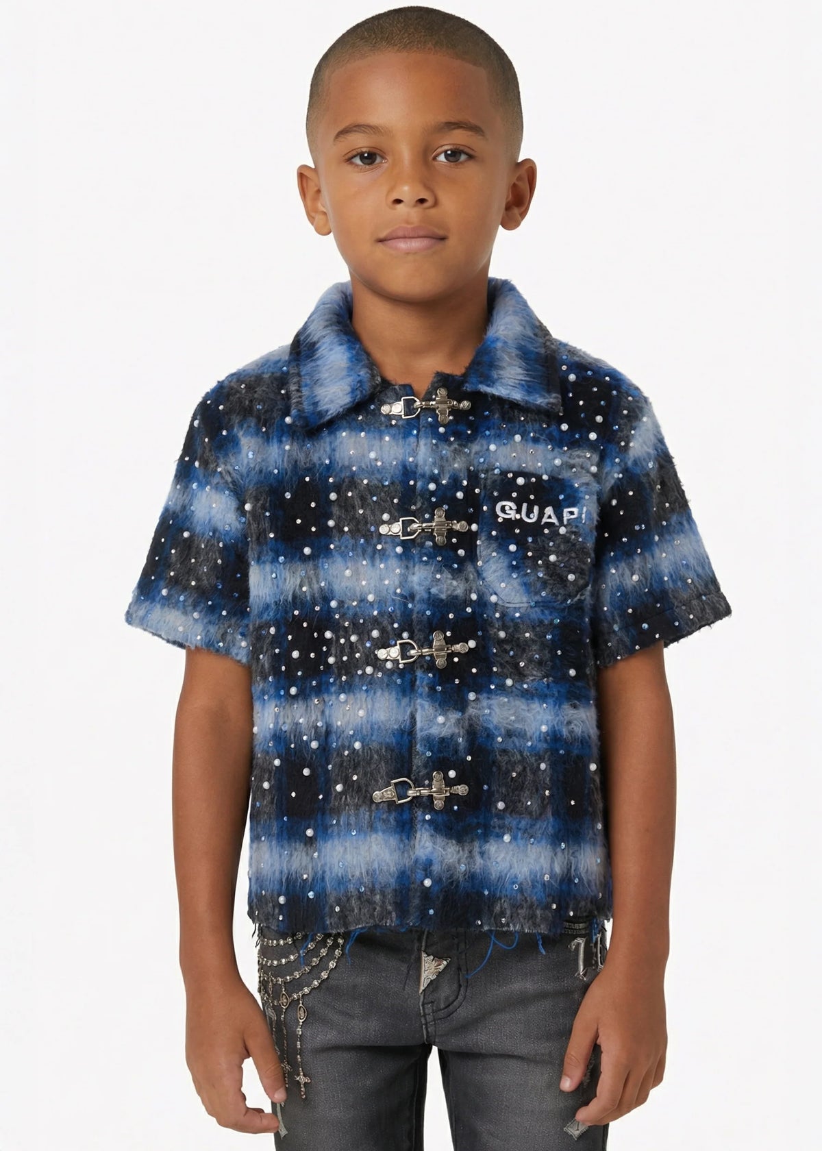 GUAPI Kids Blue Rivet Fury Shir