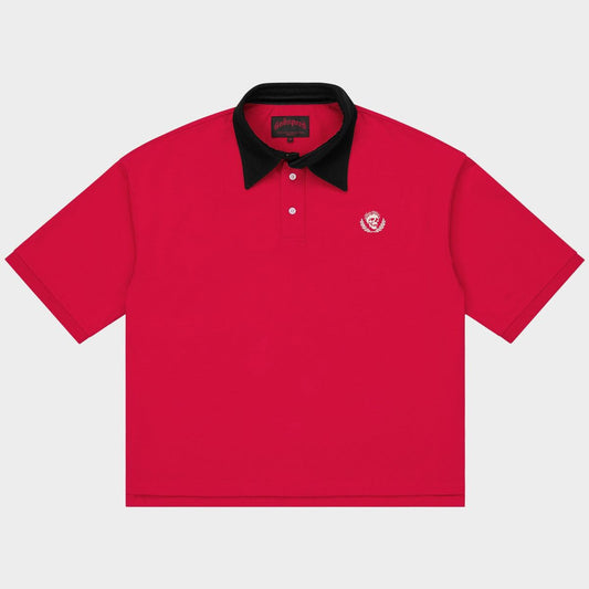 GODSPEED Victor Minimal Crest Polo (Red)