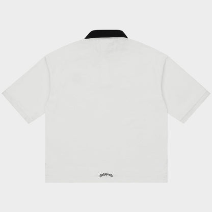 GODSPEED Victor Minimal Crest Polo (White)
