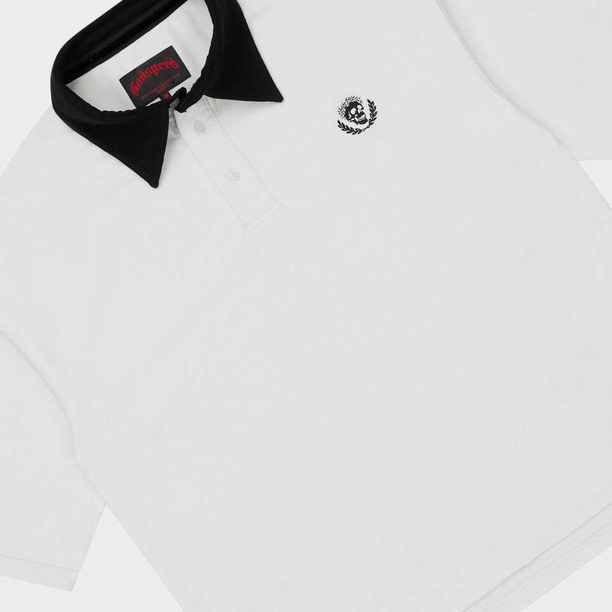 GODSPEED Victor Minimal Crest Polo (White)