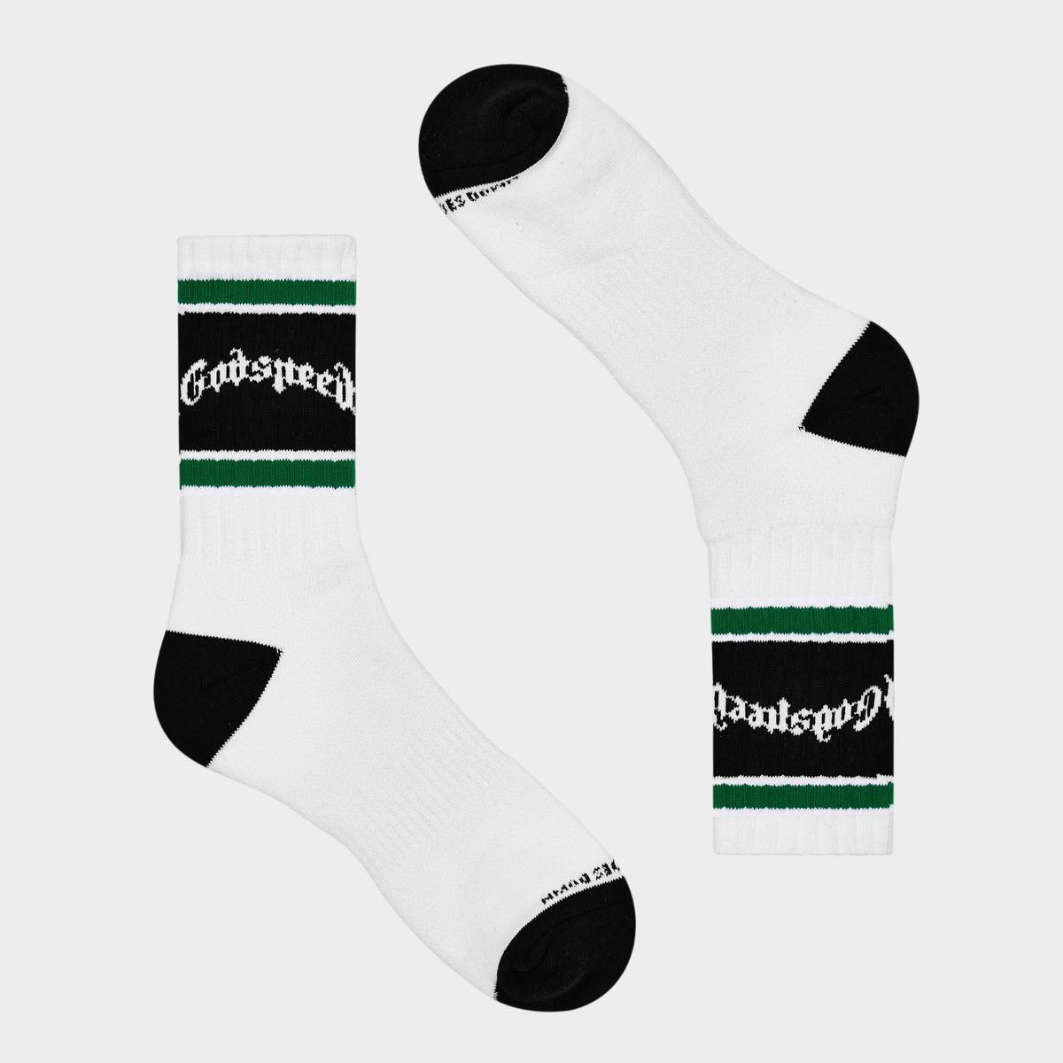GODSPEED Og Logo Striped Sock (White/Yellow)