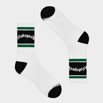 GODSPEED Og Logo Striped Sock (White/Yellow)