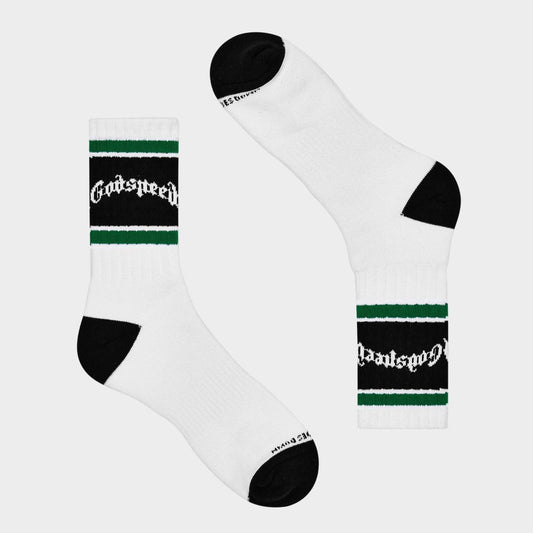 GODSPEED Og Logo Striped Sock (White/Yellow)