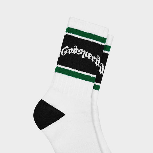 GODSPEED Og Logo Striped Sock (White/Yellow)
