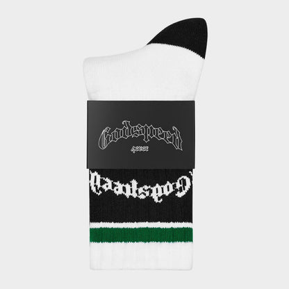 GODSPEED Og Logo Striped Sock (White/Yellow)