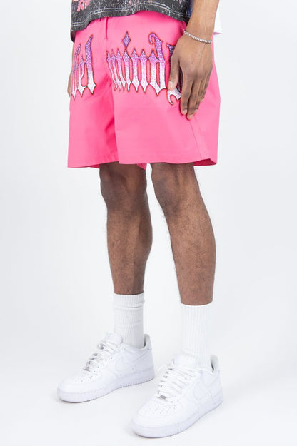 Rebel minds TOWN RHINESTONE SHORTS