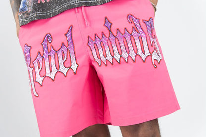 Rebel minds TOWN RHINESTONE SHORTS