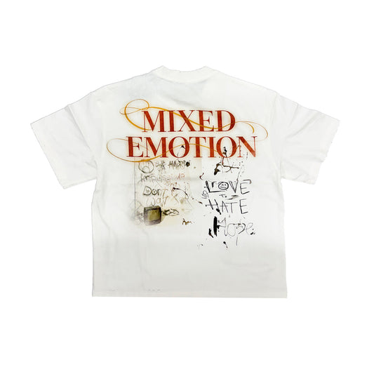 MIXED EMOTION DEJA VU TEE WHITE