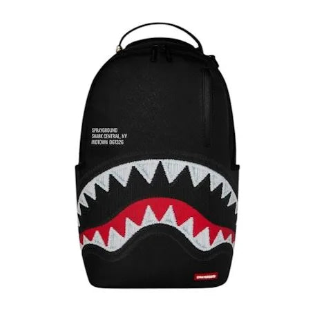 SPRAYGROUND SHARK CENTRAL BLACK EMBROIDERED
SHARK BACKPACK
