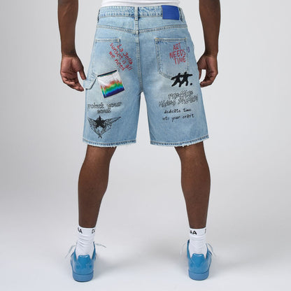 DUAA TELEPORT BLUE SHORT